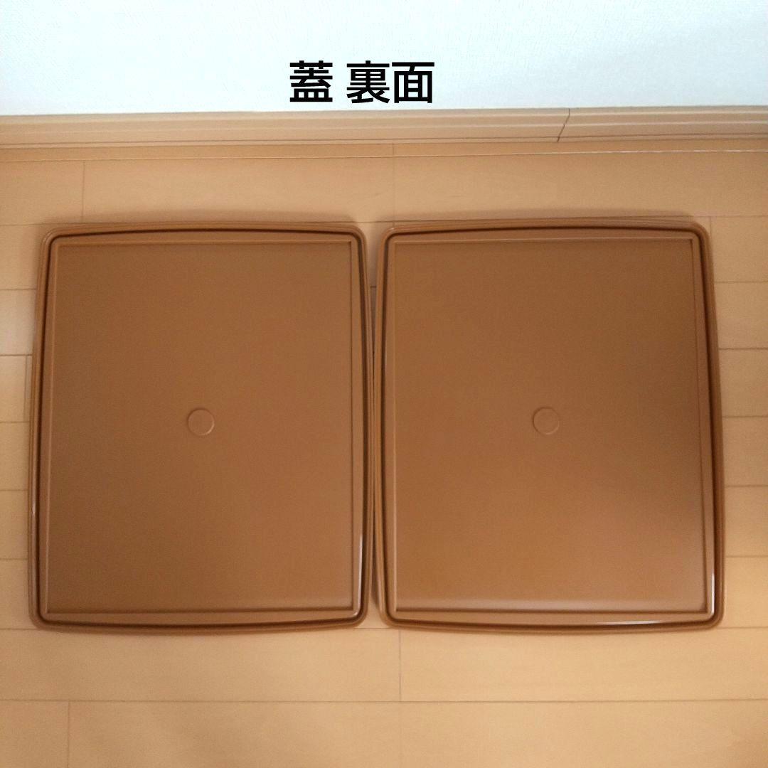 【タッパーウェア 収納】スーパーケース 5個セット(深型2個+薄型3個) セピア