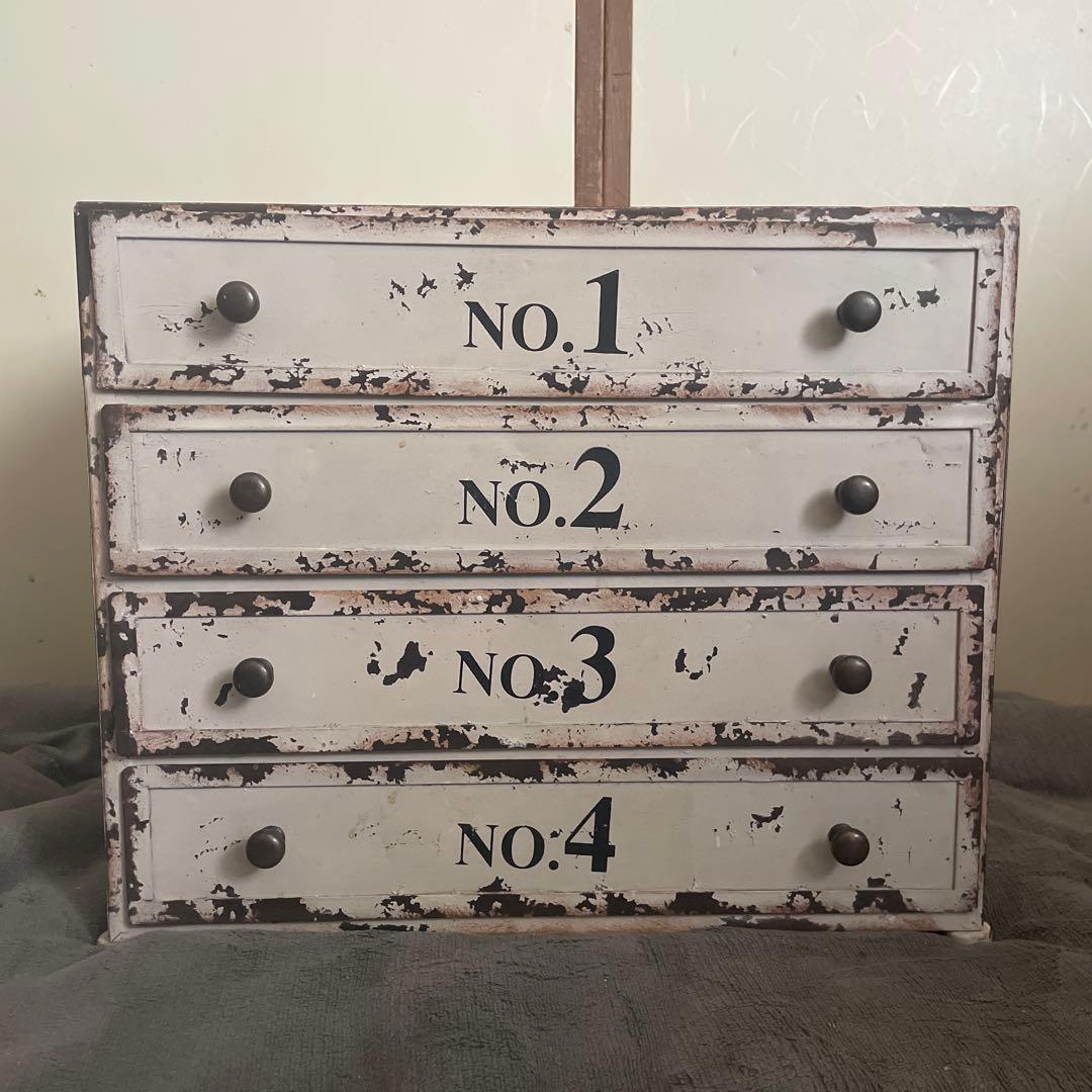 ヴィンテージ風4段引き出し チェスト 箪笥