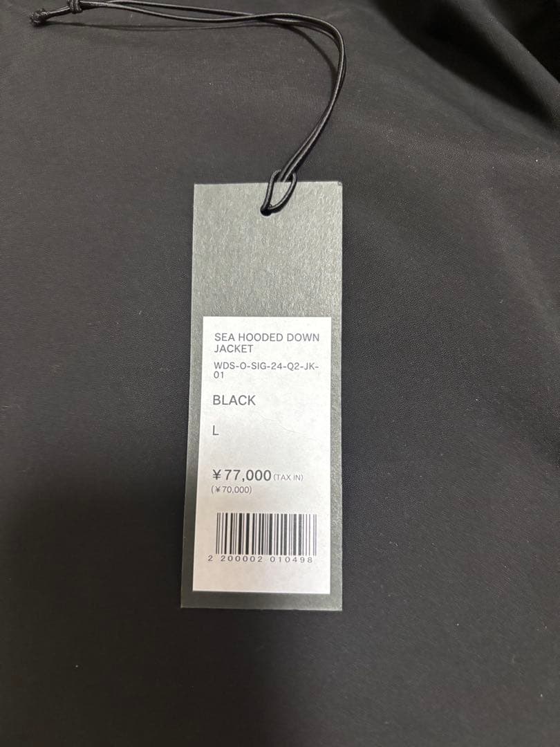 JON-G WIND AND SEAダウンジャケット BLACK サイズＬ