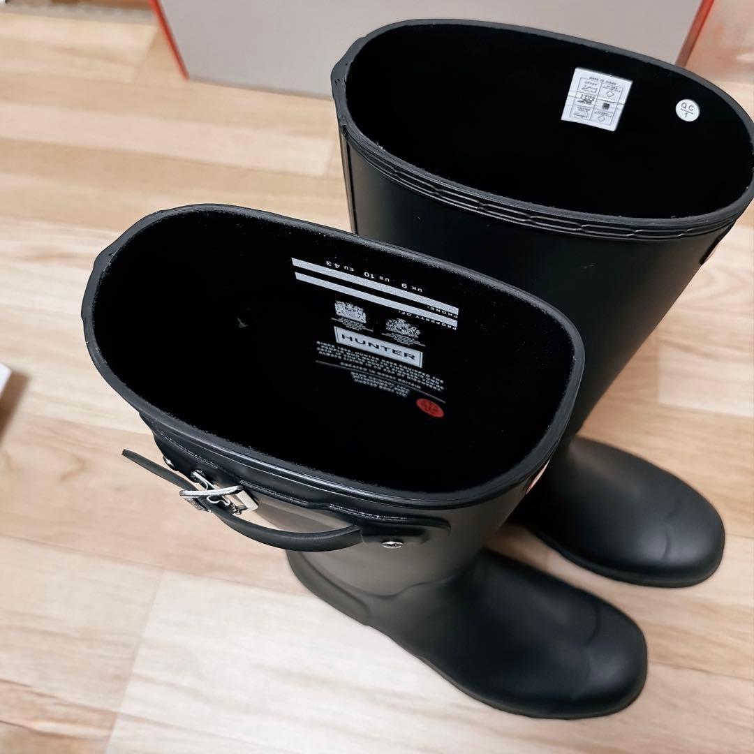 【美品】HUNTER ブラック 長靴 オリジナルボックス付き　28センチ