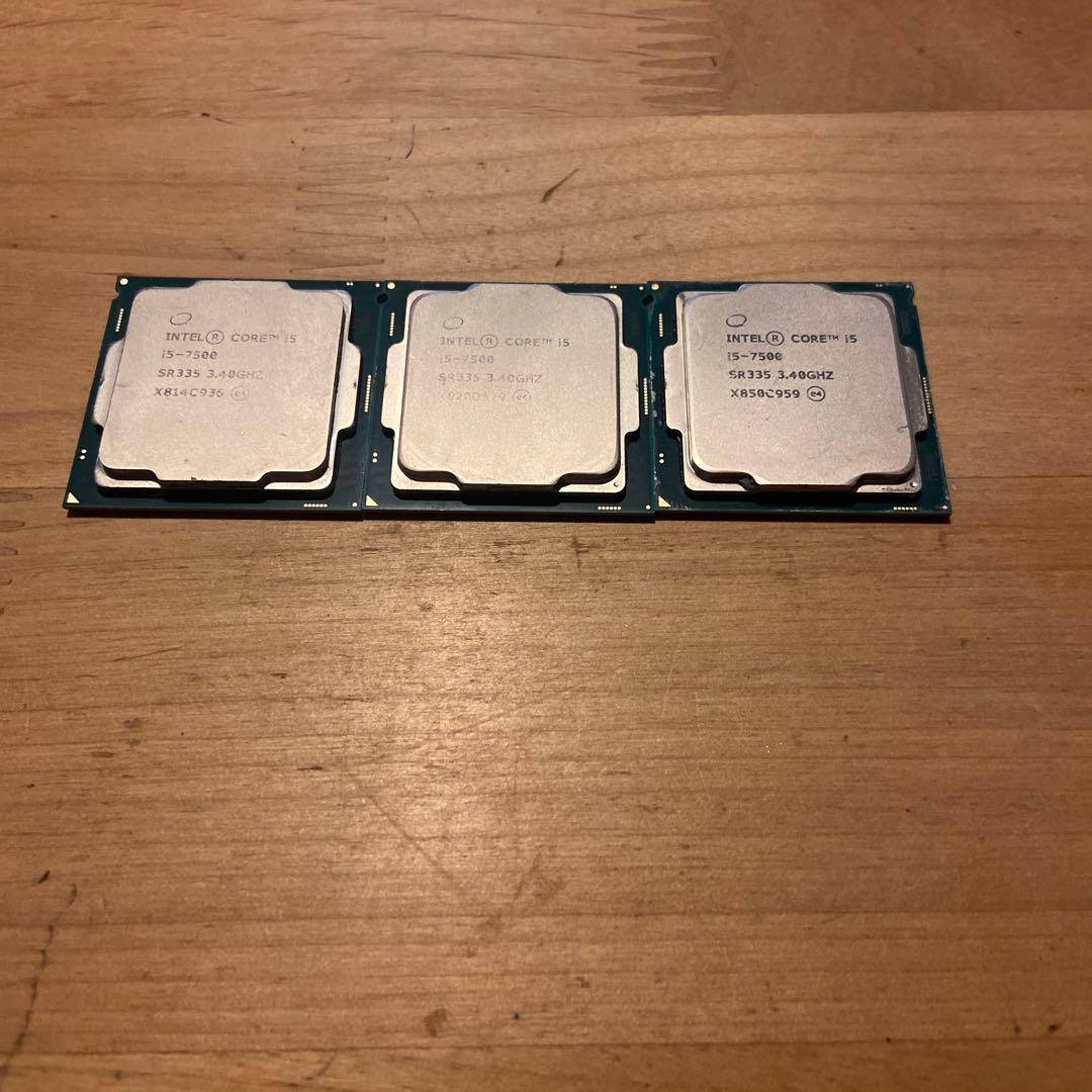 Intel Core i5 7500/3.40GHz 3個セット