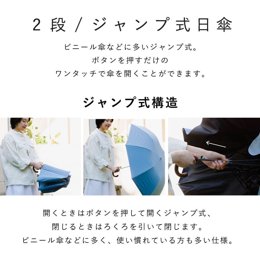 【ダスクグレー】COKAGE+ 木手元 55cm 日傘 ジャンプ折 折りたたみ