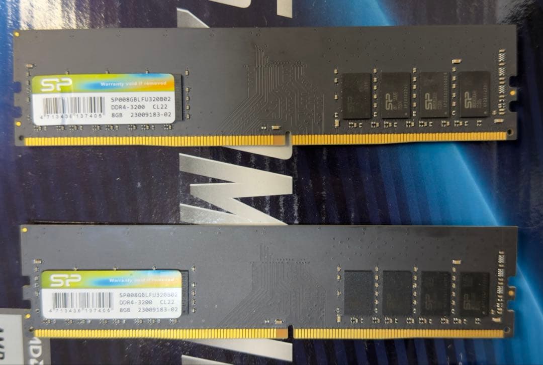 ② 【合計16GB 】DDR4-3200MHz8GB×2枚 動作確認済み