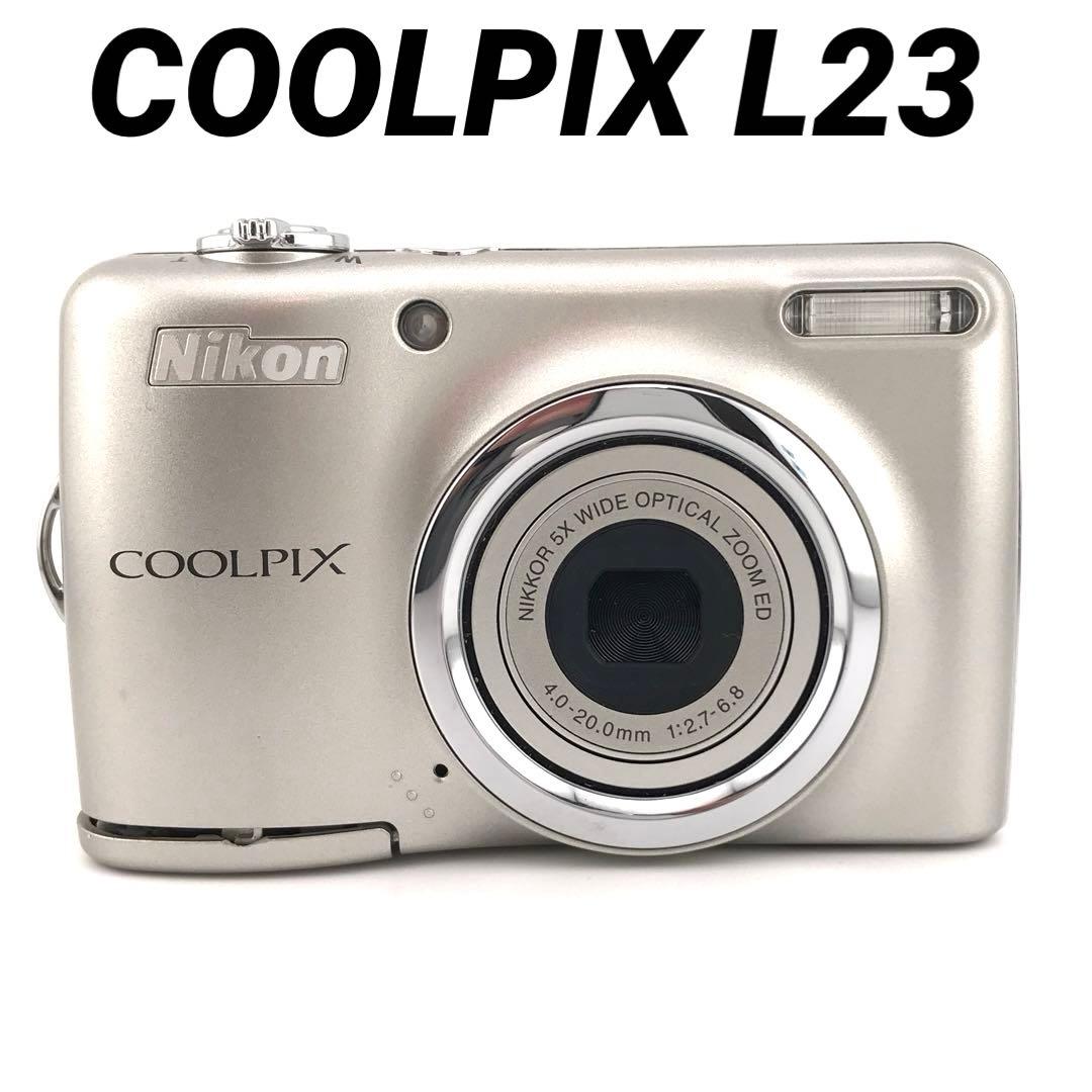 SDカード、リーダー付【動作確認済】Nikon COOLPIX L23 シルバー
