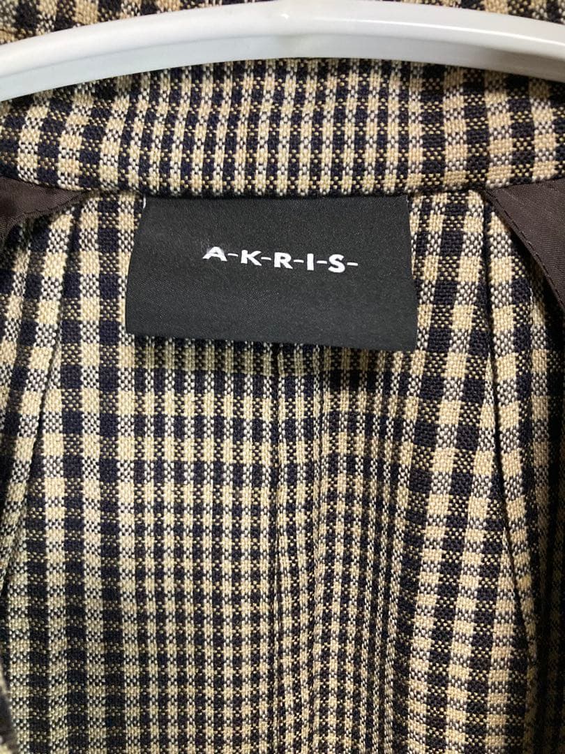 AKRIS チェック柄 テーラードジャケット