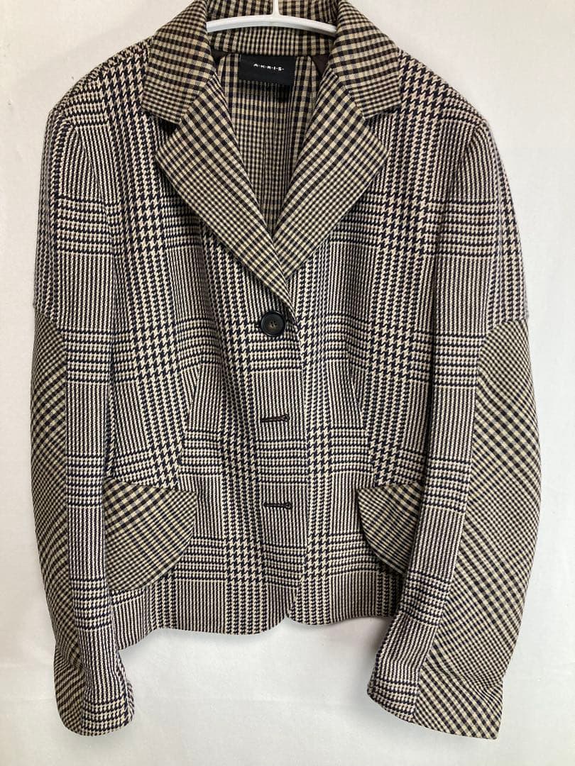 AKRIS チェック柄 テーラードジャケット
