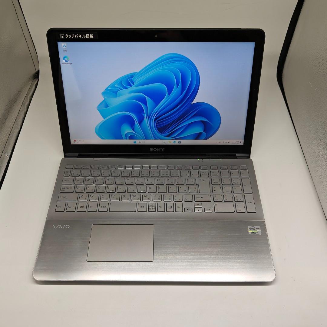 【VAIO】SVF 爆速i7 SSD256GB 8GB シルバー ノートPC