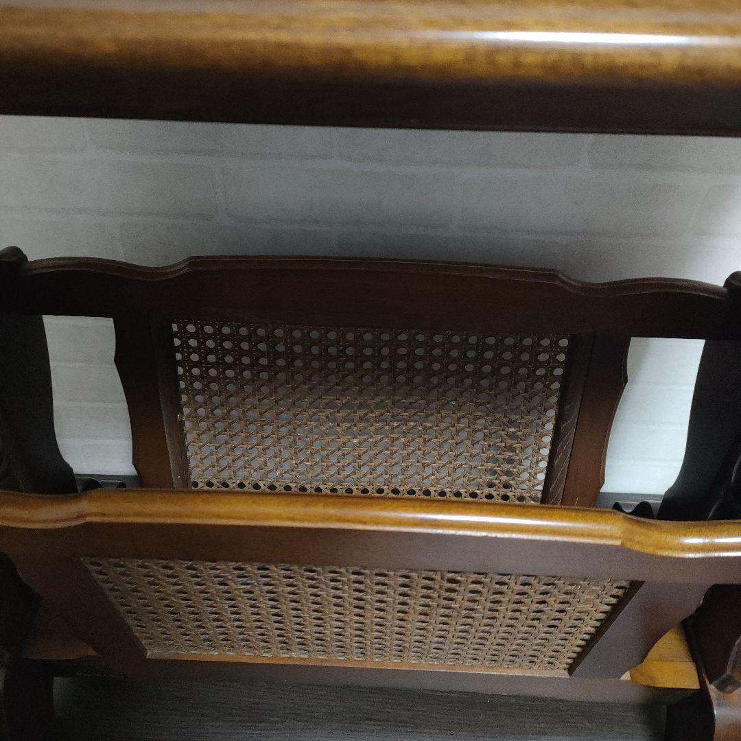 カリモク家具 マガジンラック付き サイドテーブル コロニアル オールドカリモク