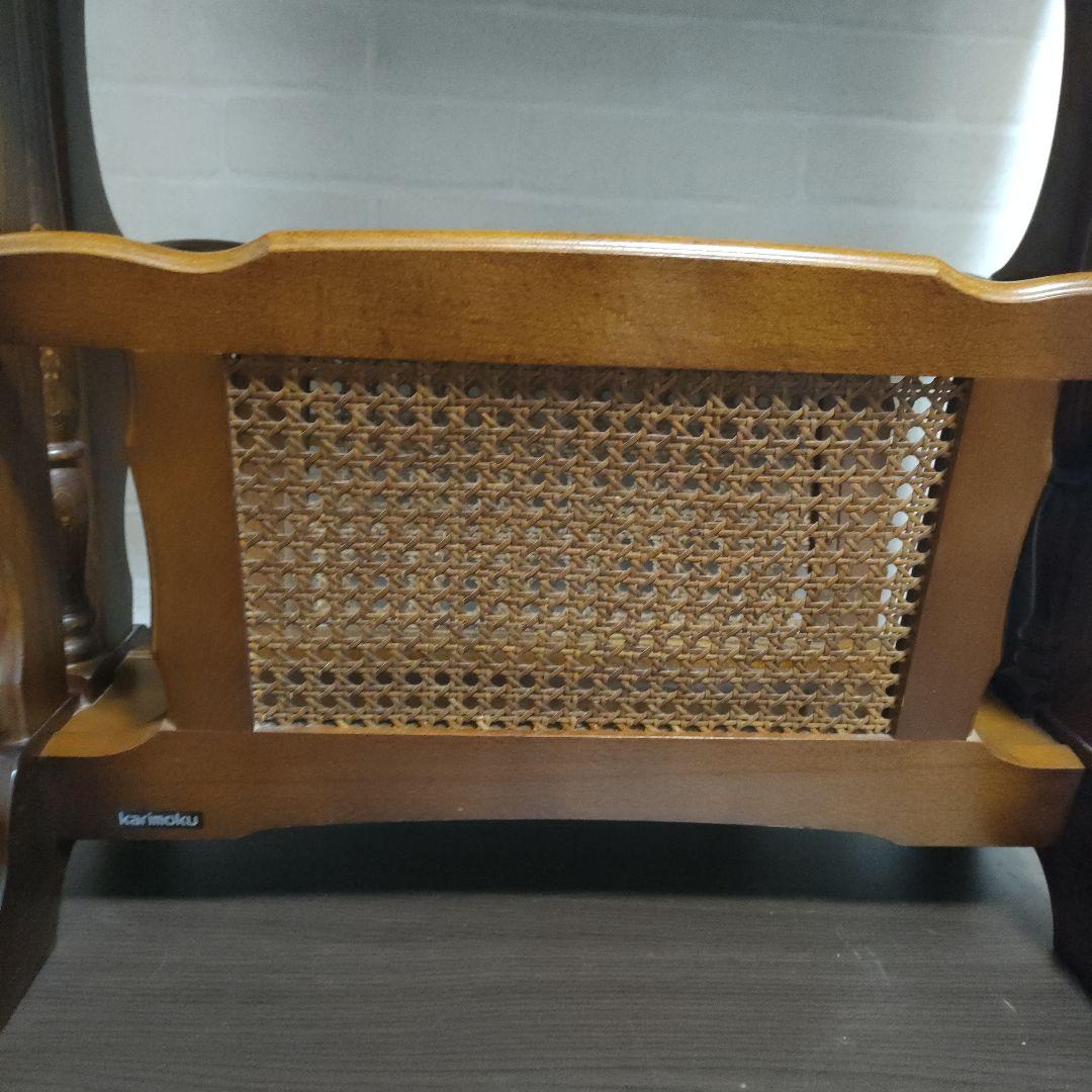 カリモク家具 マガジンラック付き サイドテーブル コロニアル オールドカリモク