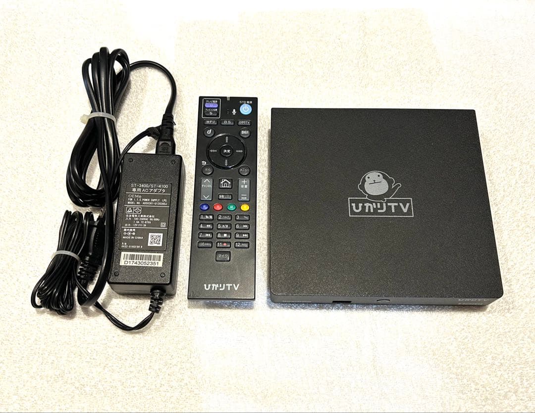 ひかりTV チューナーST3400 リモコン付き