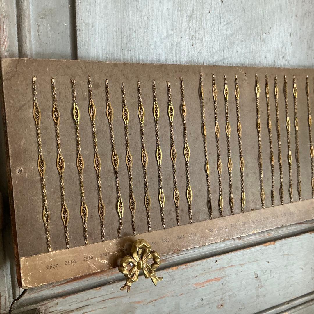 ＊希少＊　フランスアンティーク　フィリグリーチェーン　ジュエリー　サンプル　見本