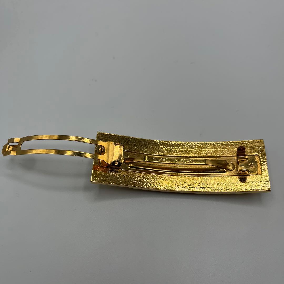 シャネル CHANEL ココマーク マトラッセ バレッタ 98P ゴールド