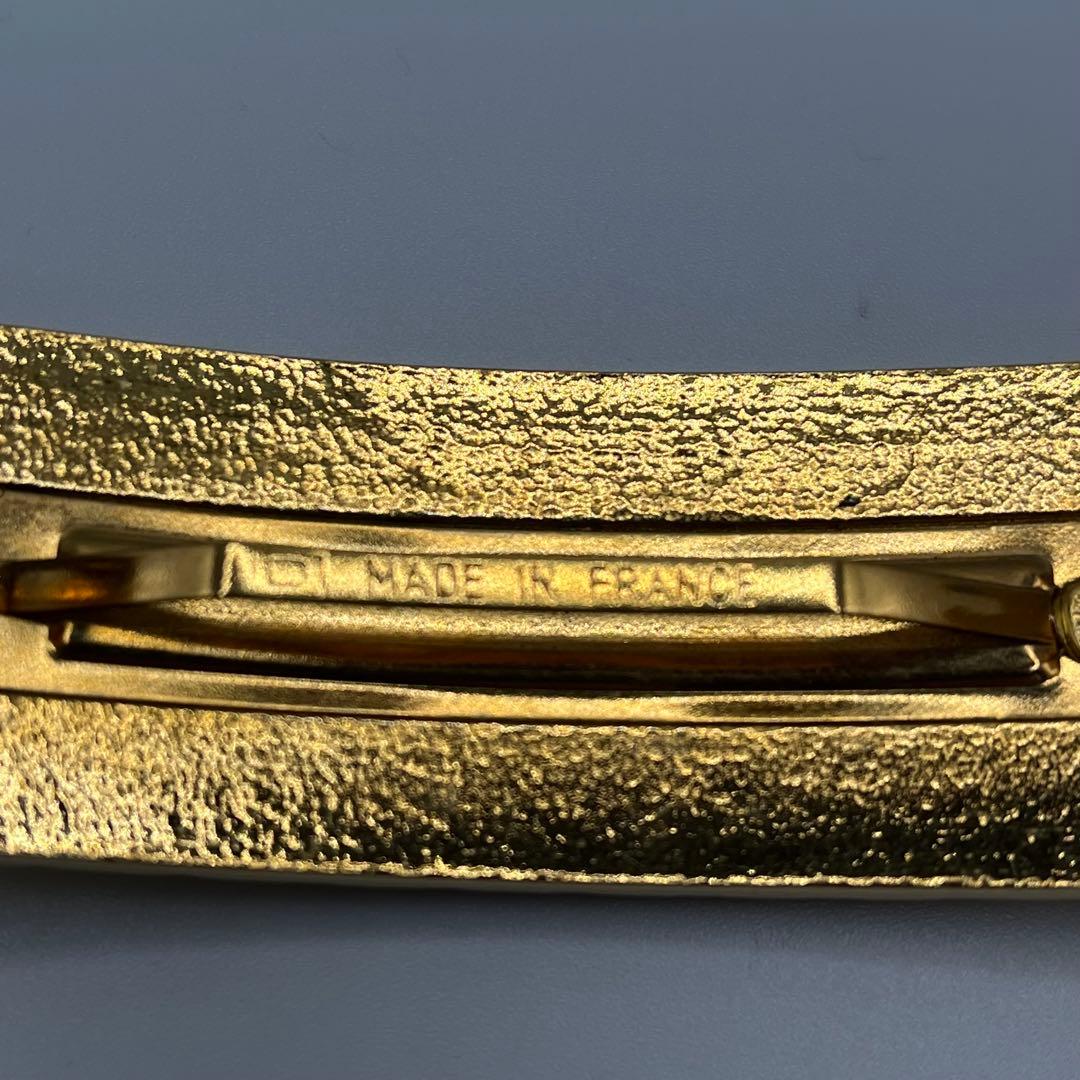 シャネル CHANEL ココマーク マトラッセ バレッタ 98P ゴールド