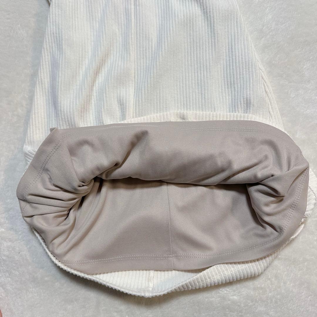 未使用 Melt the lady wide fur mini dress