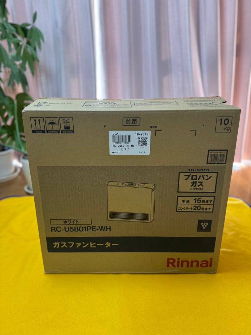 Rinnai ガスファンヒーター RC-U5801PE-WH-LP