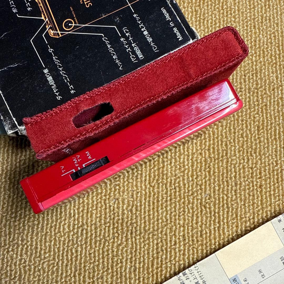 SONY SRF-15V ソニー TV/FM/AM ポケットラジオ レッド