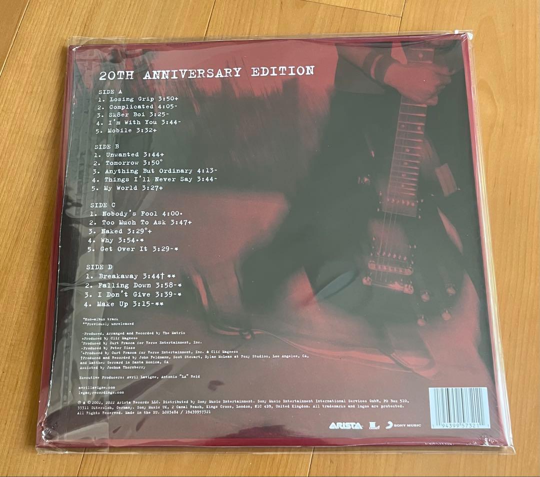 新品未開封 アヴリル　ラヴィーン レット・ゴー 20周年記念盤 レコード