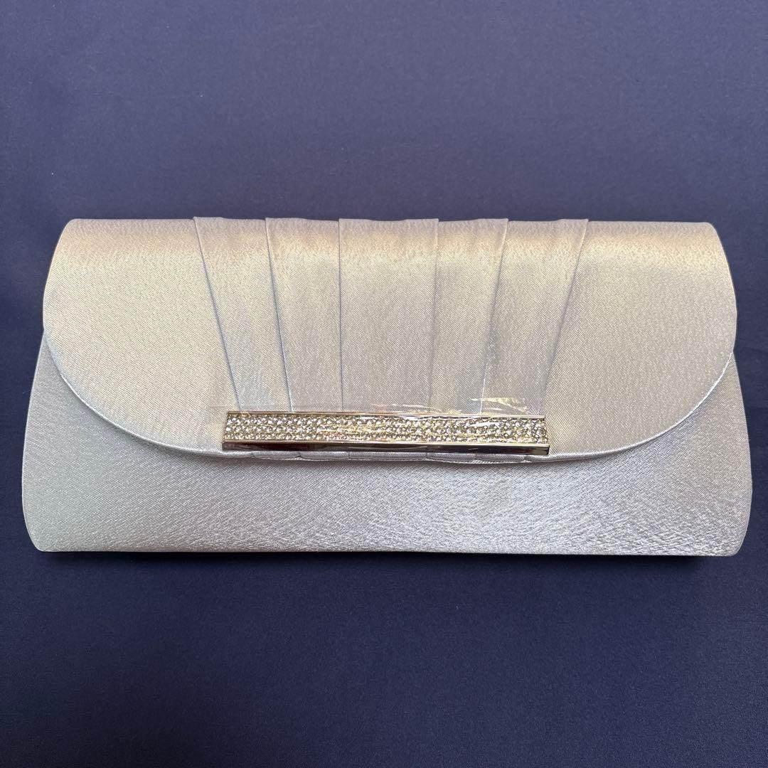 東京ソワール　パーティーバッグ シルバー系