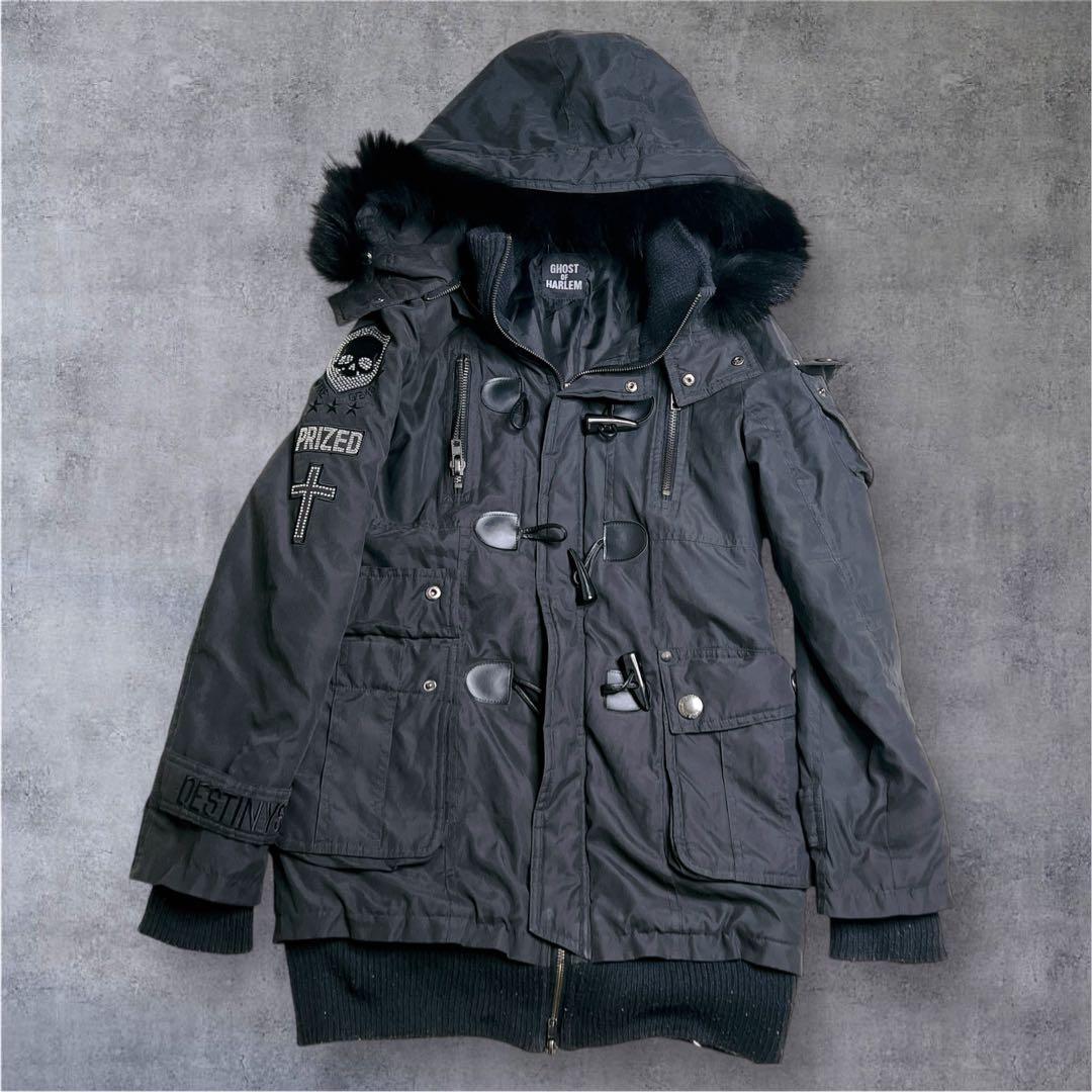 ジャケット・アウター Ghost of Harlem Y2K Skull Military Coat