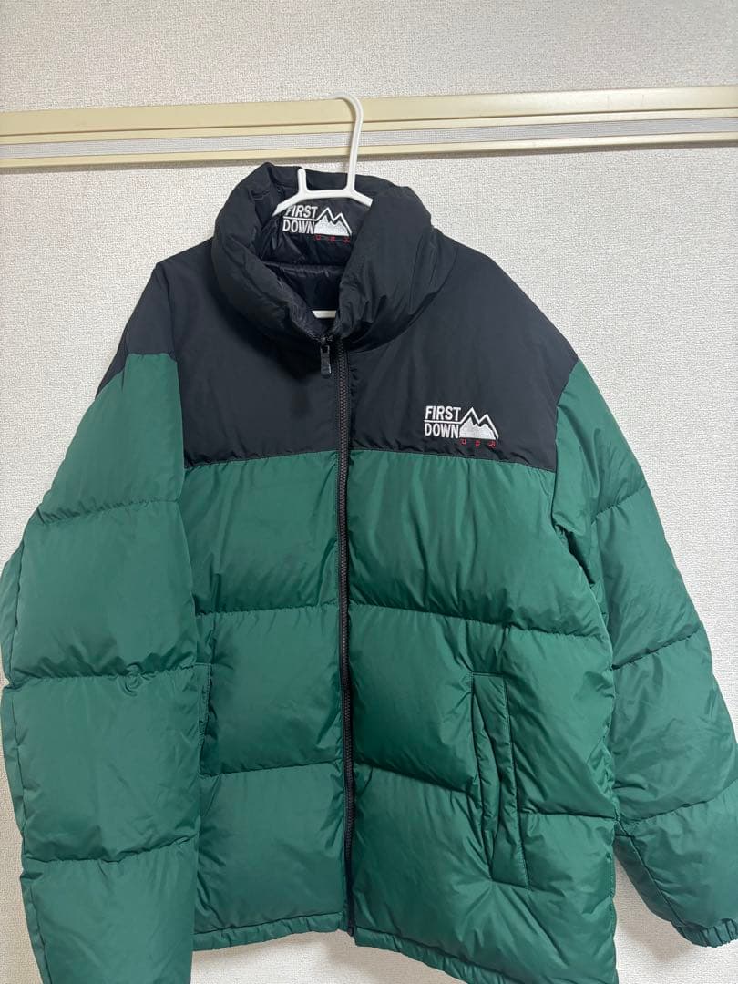 y*a様 【美品】FIRST DOWN ダウンジャケット グリーン/ブラック