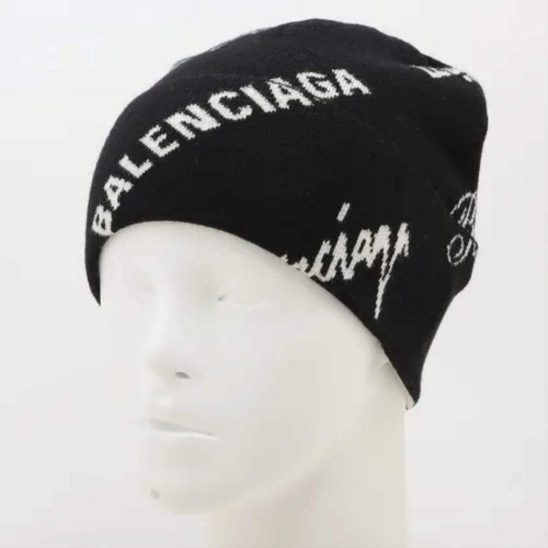 BALENCIAGA ニット帽 ブラック