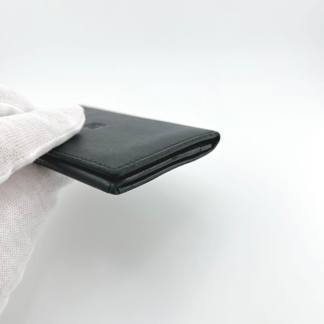 極美品✨　ロエベ　名刺入れ　カードケース　アナグラム　本革　レザー　ビジネス　黒