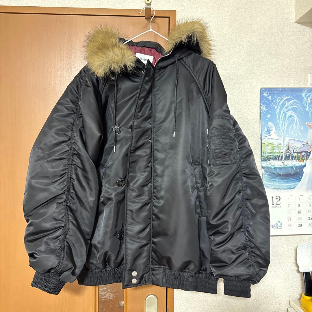 jouetie ルーズN-2Bブルゾン ファーフード付き