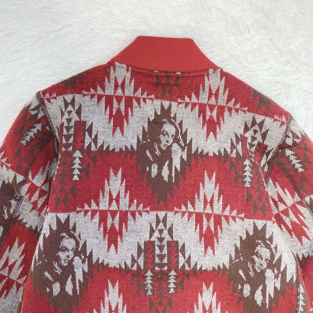 ヒステリックグラマー ネイティブ柄ブルゾン フルジップ ヒスガール 赤 男女兼用