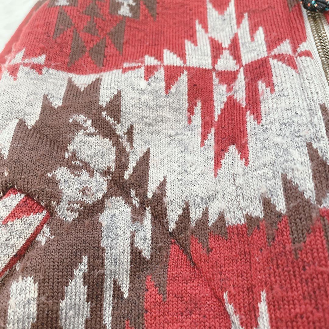 ヒステリックグラマー ネイティブ柄ブルゾン フルジップ ヒスガール 赤 男女兼用