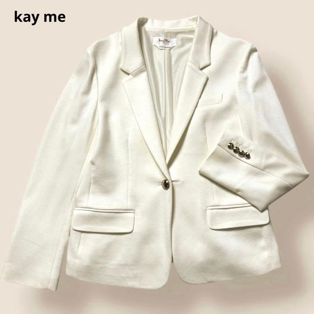 【極美品✨洗える】ケイミー テーラードジャケット 金ボタン ストレッチ