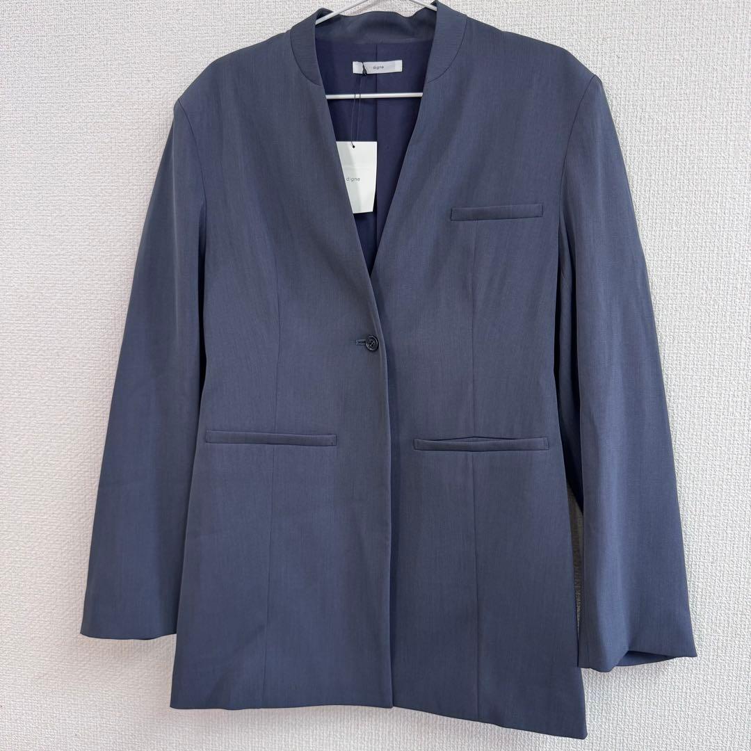 タグ付き　digne25ss ディニュ　カラーレスジャケット