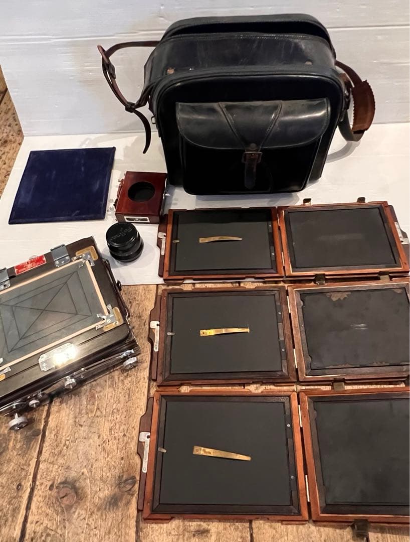 年代物 OKUHARA CAMERA オクハラカメラ 蛇腹 木製 大判