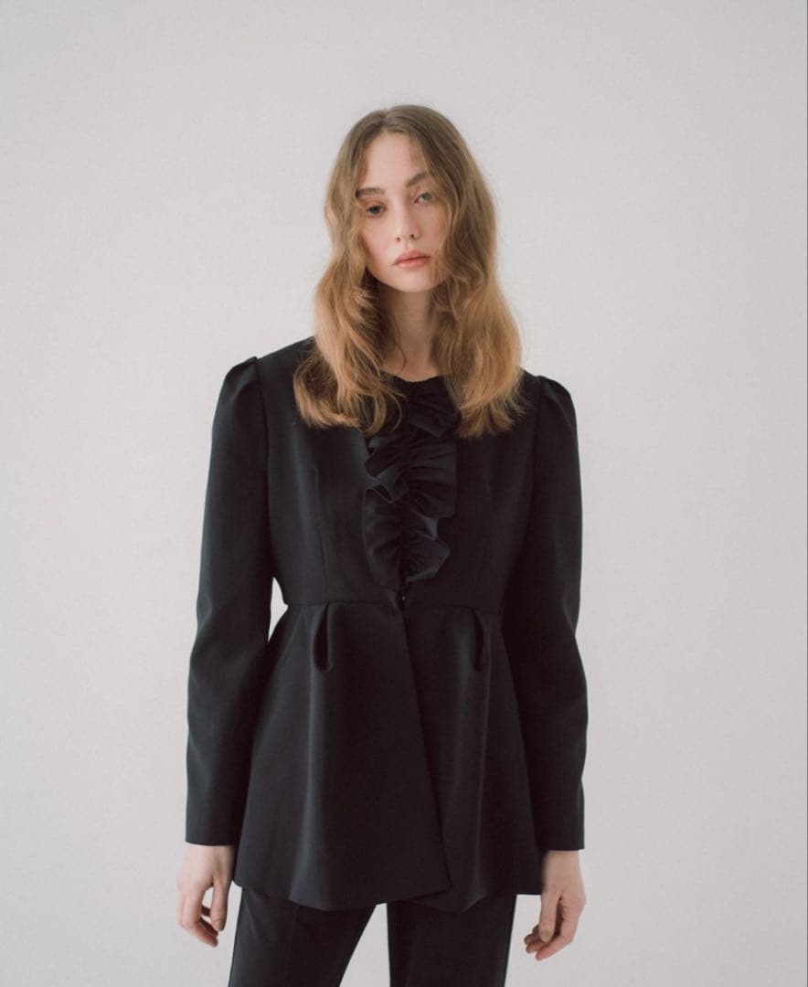 【美品】メゾンドドルチェ フルールジャケットblack Mサイズ