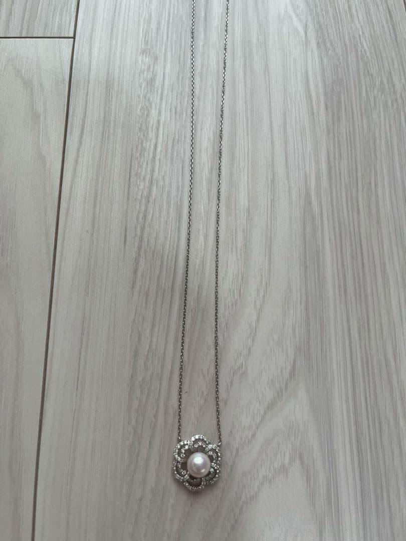 GEM QUEEN デイジーネックレス パール　ダイヤモンド