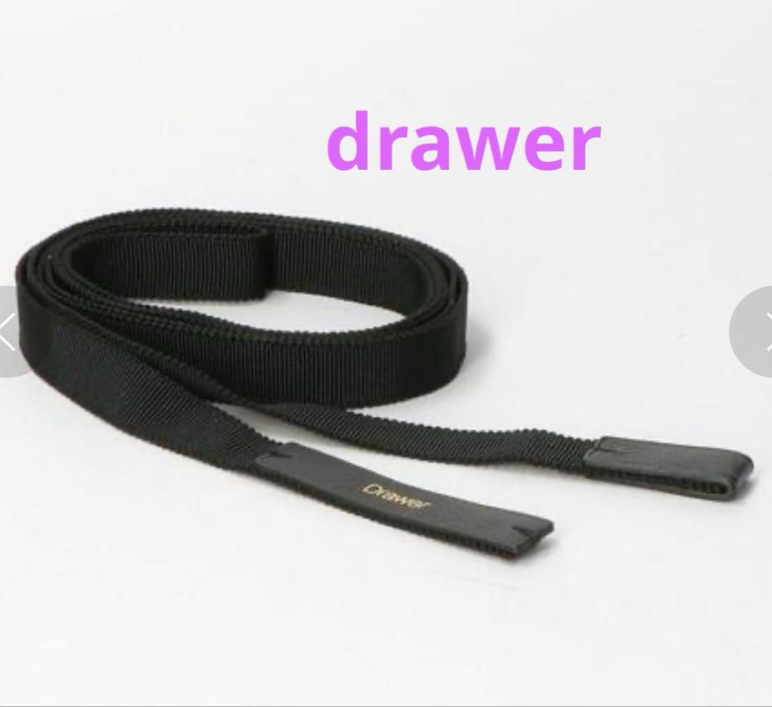 新品未使用！Drawerシルクグログランリボンベルト　ブラック