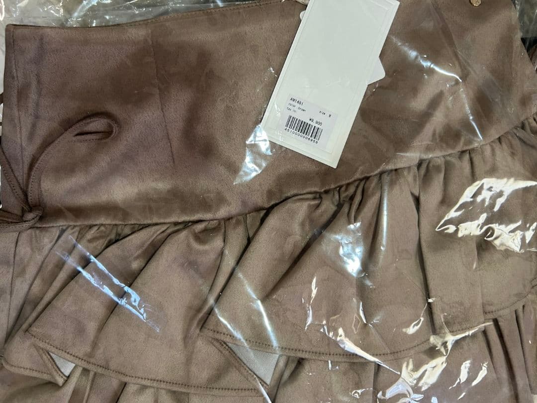 即日発送Mel gather skirt andmary ブラウン Mサイズ