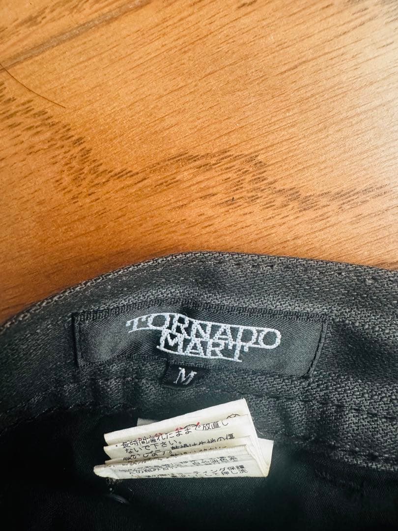 トルネードマート　ブラックカーゴパンツ 多ポケットデザイン