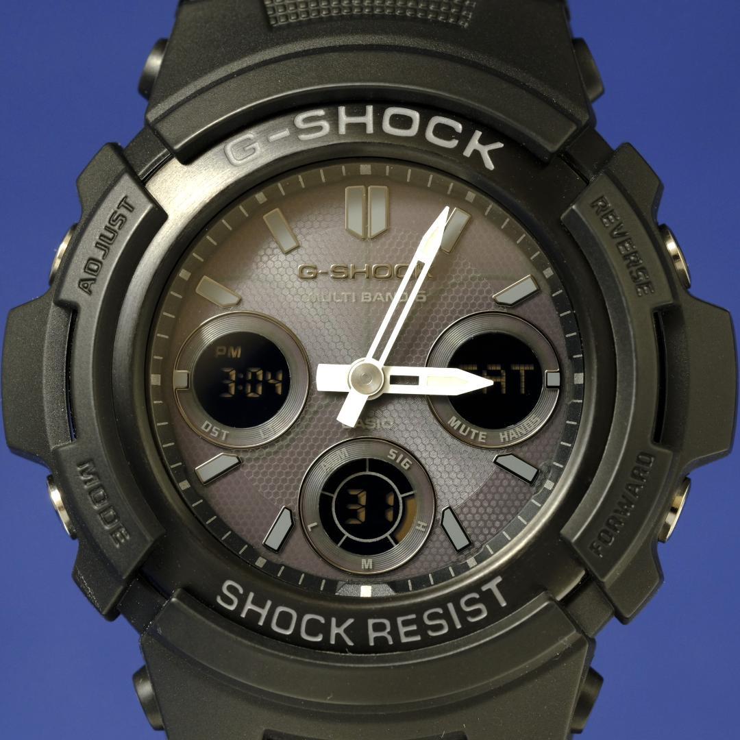 【綺麗】G-SHOCK AWG-M100B ブラック 電波ソーラー (102)