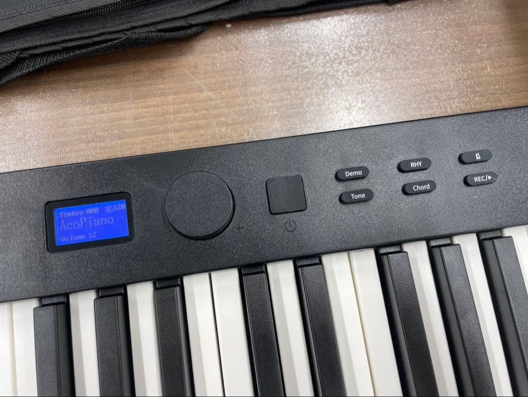 折りたたみ電子ピアノ　88鍵盤　充電タイプ　ブラック