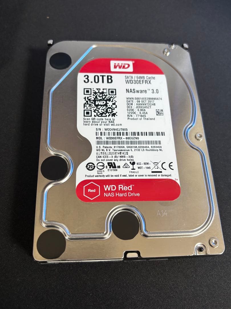 【完動品】Western Digital Red HDD 3.5インチ 3TB