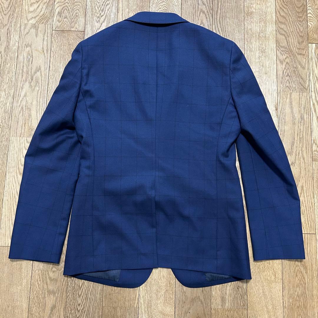 SUIT SELECT スリーピーススーツ (A4) 紺色 ウィンドウペーン柄