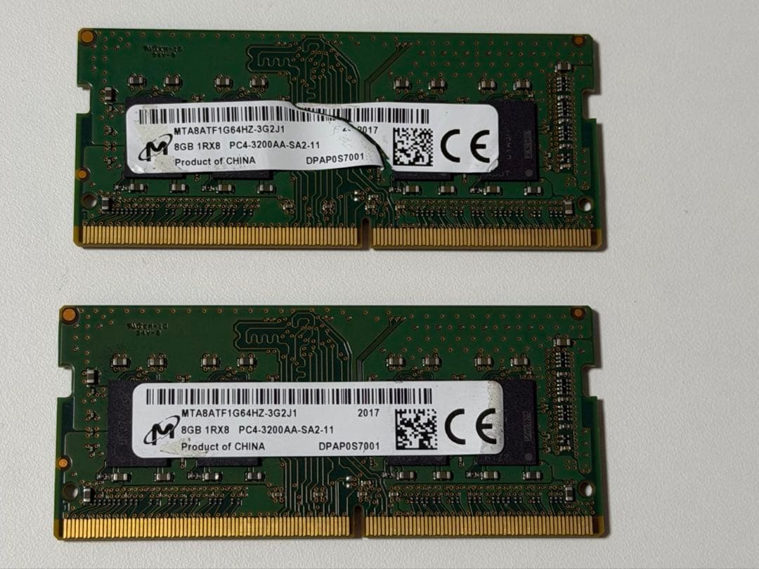 DDR4 3200 16g 8gx2 Micron マイクロン メモリー
