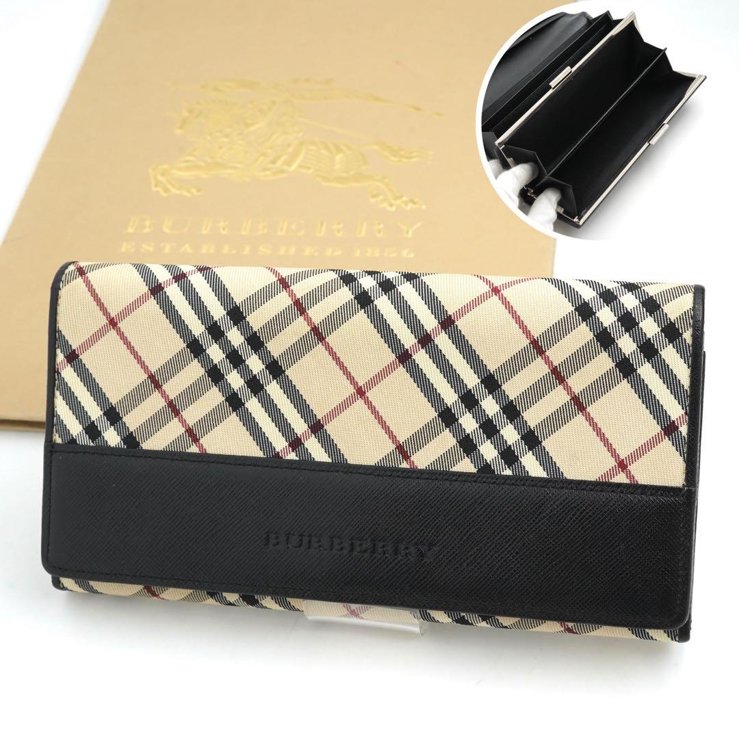✨新品未使用✨　Burberry 長財布　ノバチェック　チェック柄　キャンバス
