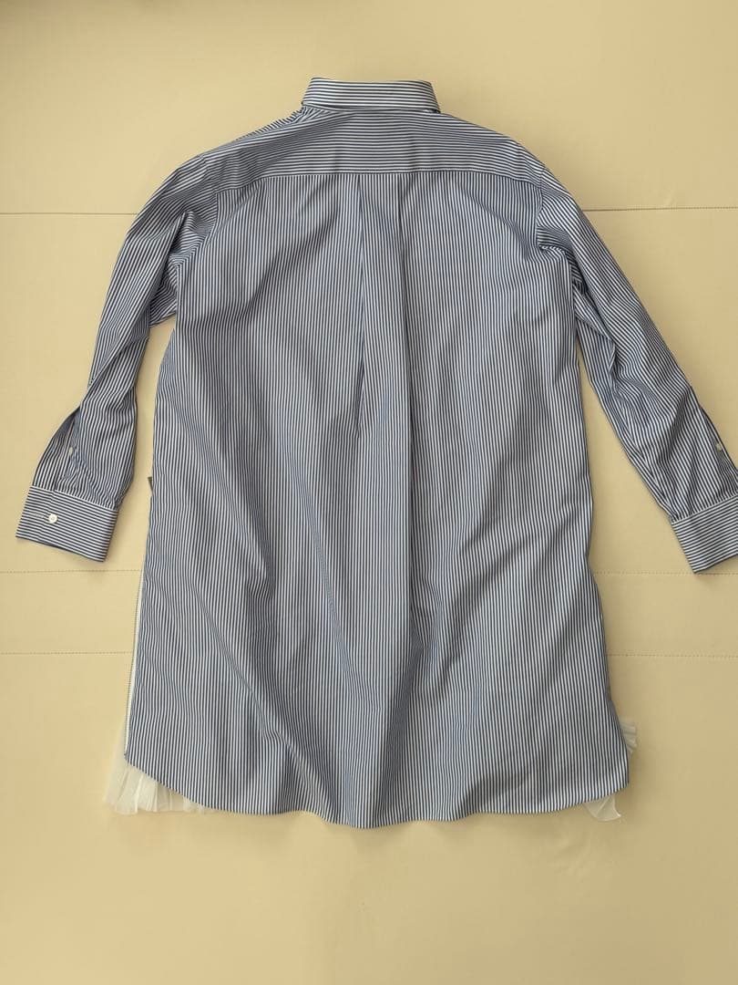 【美品】sacai サカイ サイドジッププリーツシャツワンピース