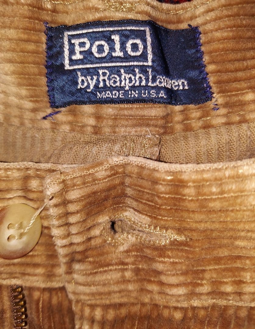 Ralph Lauren ポロチノ コーデュロイ usa製 33 太畝 初期タグ
