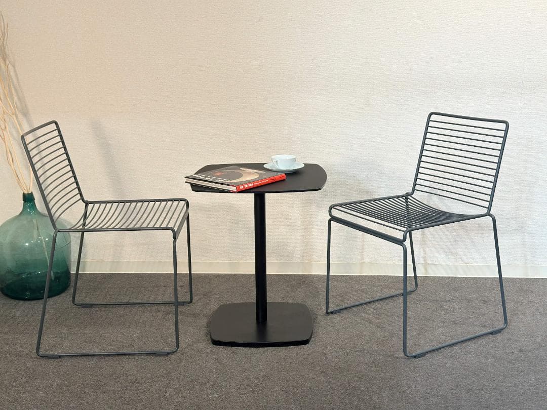 HAY■HEEダイニングチェア　グレー　2脚セット　屋外　スタッキング　ミニマル