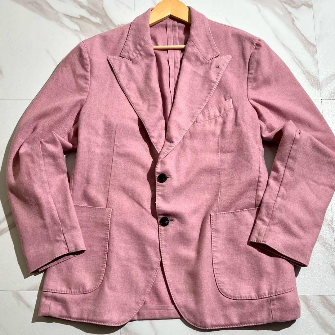 美品！ガブリエルパジーニ カシミア混 本切羽 テーラードジャケット 希少52