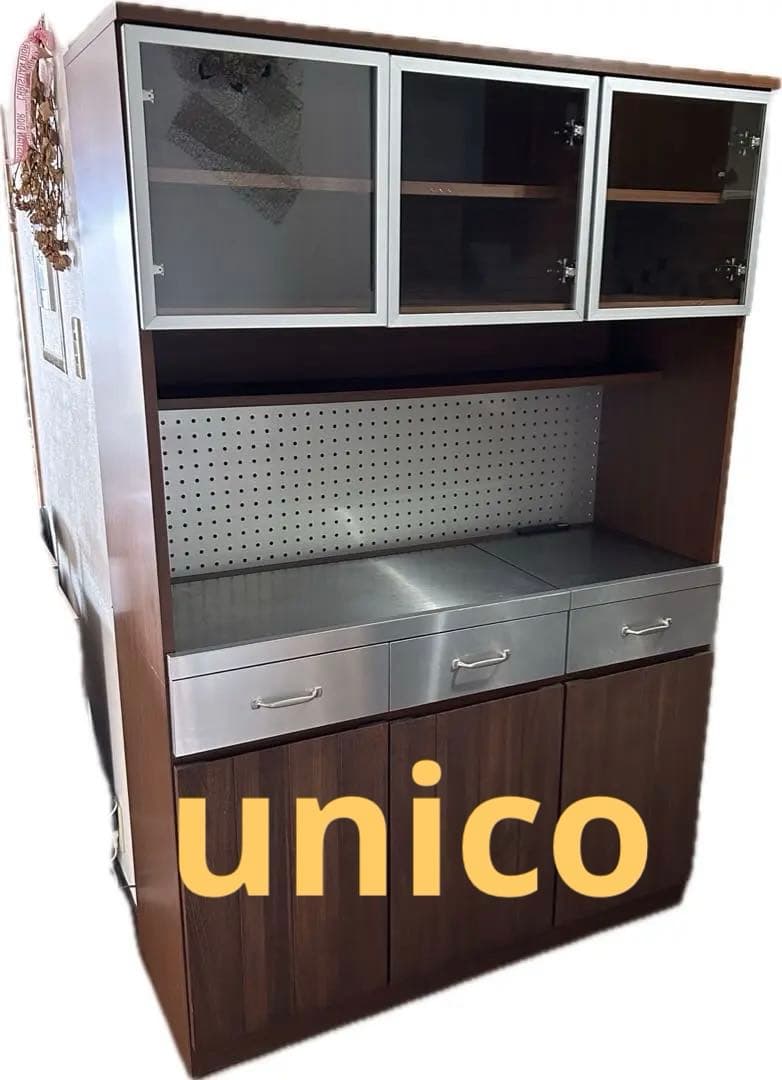 4/25で削除 ウニコ STRADA カップボード W120cm unico