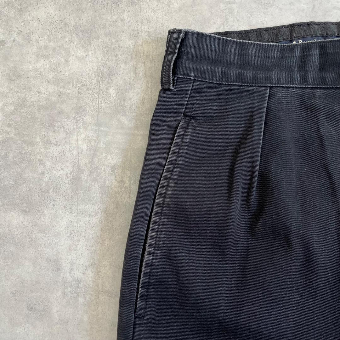 ポロラルフローレン W38 ポロチノ 90s アンドリュー 古着 黒 16610