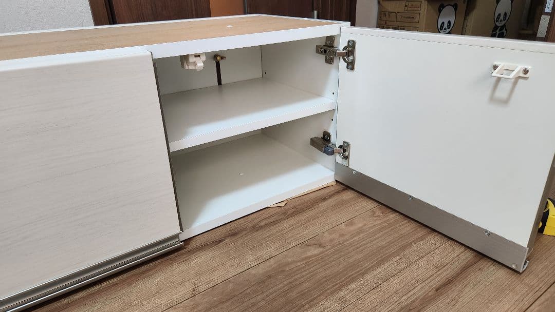 綾野製作所食器棚の上置き　ホワイト　食器棚　幅約160cm